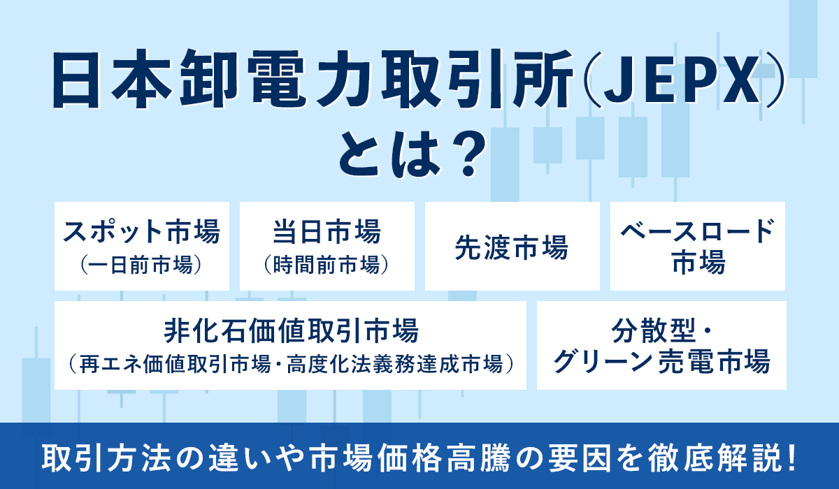 日本卸電力取引所（JEPX）の6つの市場とは？　取引方法の違いや市場価格高騰の要因を徹底解説！